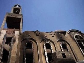 La chiesa di Abu Seifein a Giza distrutta