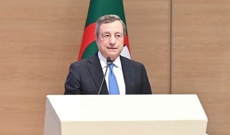 Mario Draghi ad Algeri il 18 luglio