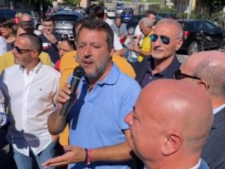 Matteo Salvini parla a Frosinone