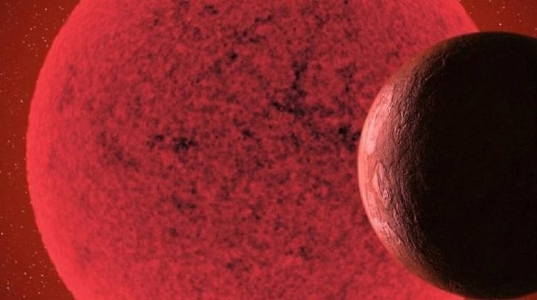 Ross 508 b con la sua stella, il suo "sole"