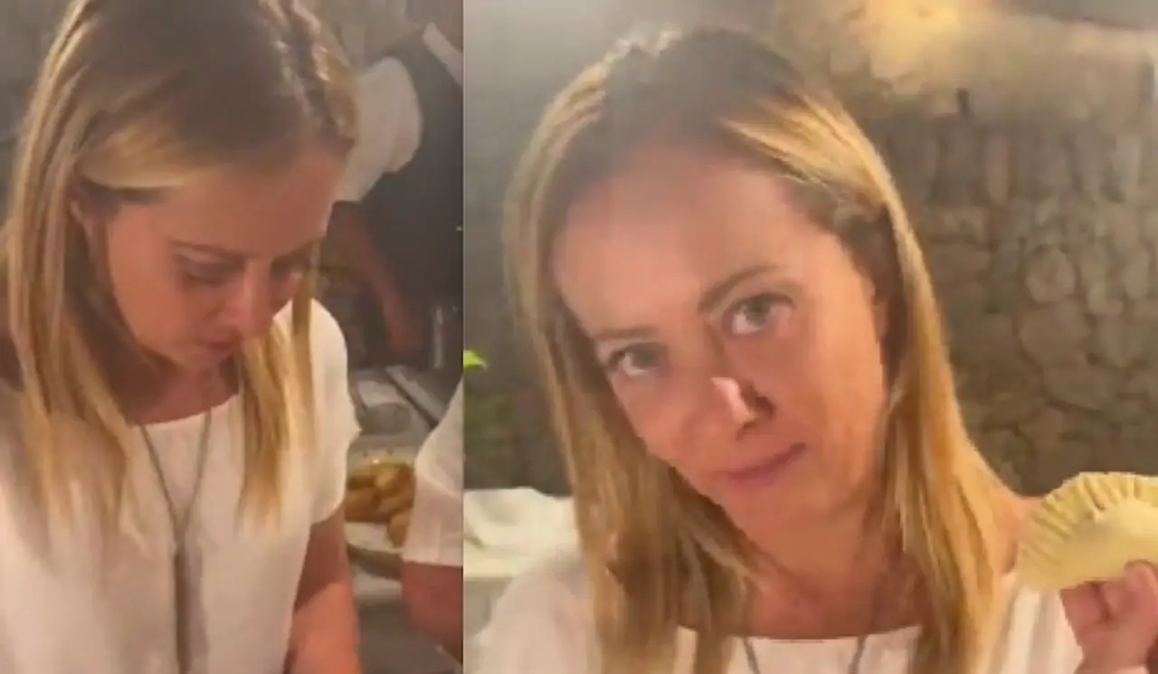 Giorgia Meloni panzerotti