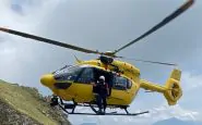 Un elicottero del Soccorso Alpino valdostano in azione