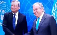 Mario Draghi con Antonio Guterres