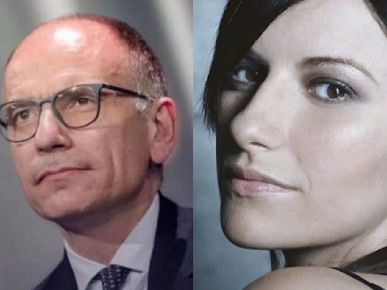 Enrico Letta e Laura Pausini