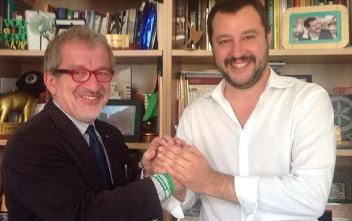 Roberto Maroni con Matteo Salvini