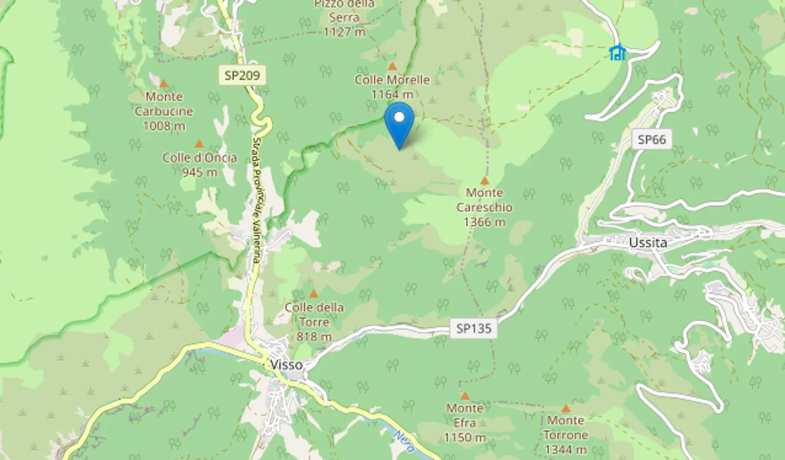 Screen della mappa pubblicata su INGV terremoti