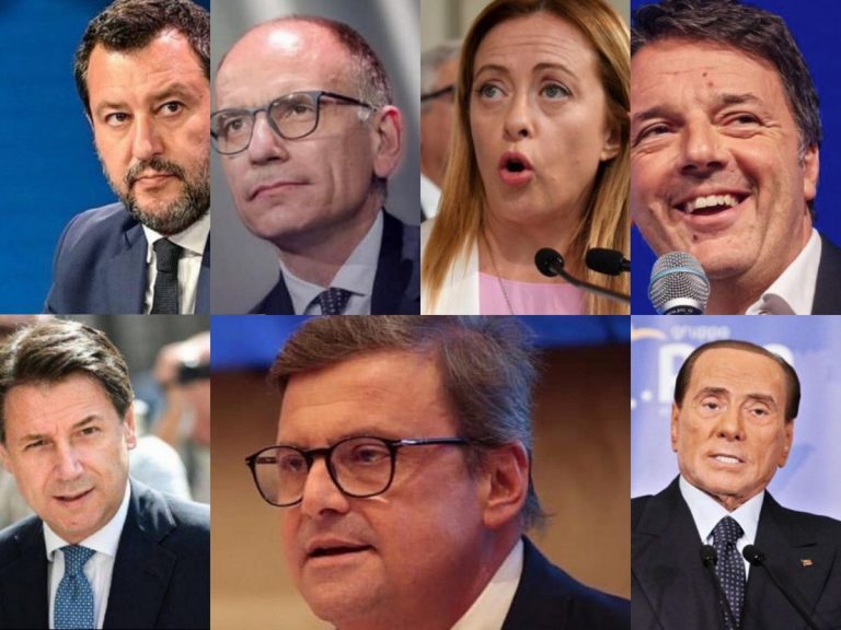 I leader dei principali partiti politici italiani