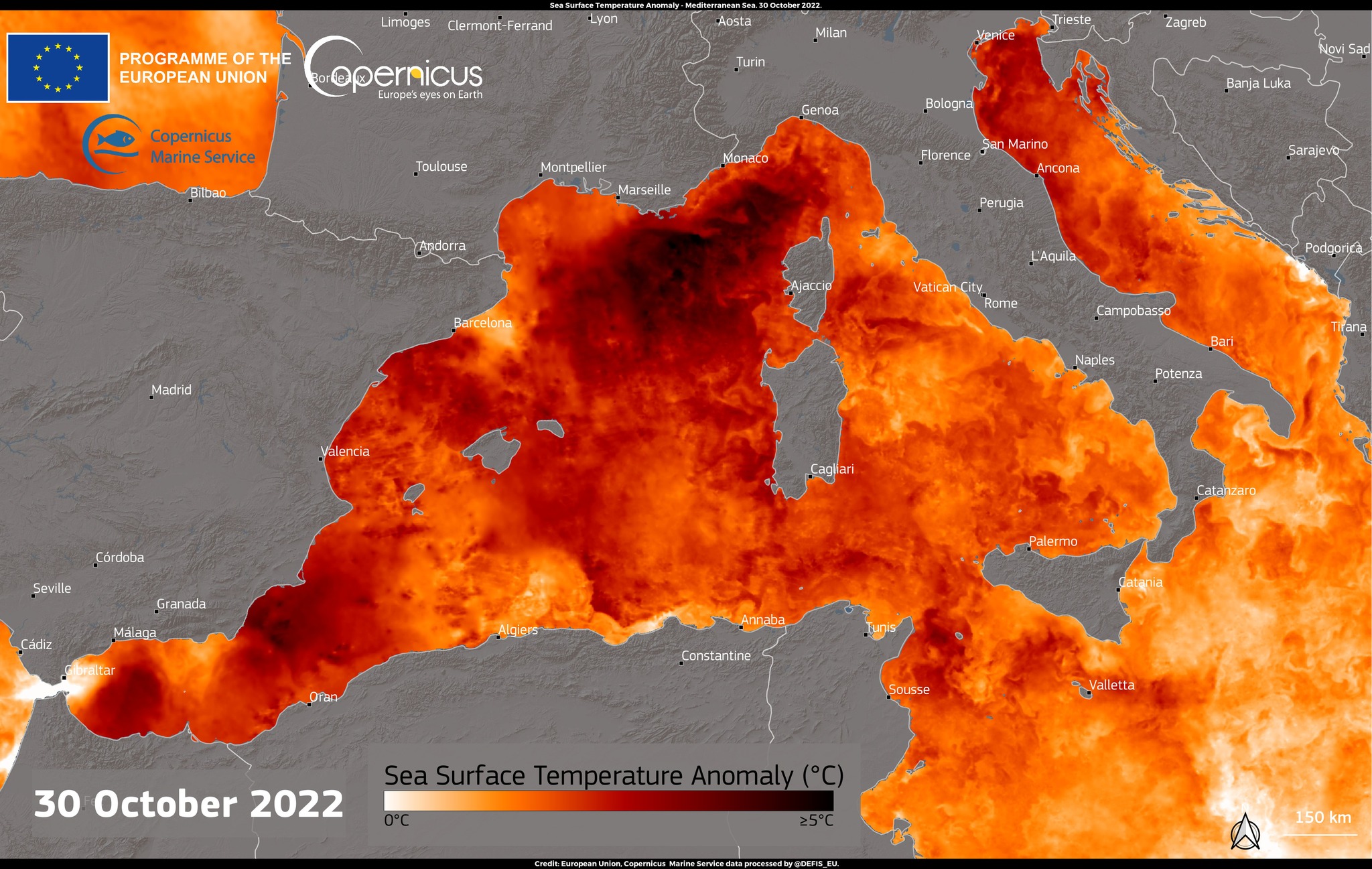 temperature aumento mar mediterraneo