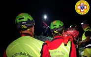 Gli uomini del Cnsas campano in azione per il turista svizzero