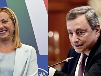 Giorgia Meloni e Mario Draghi