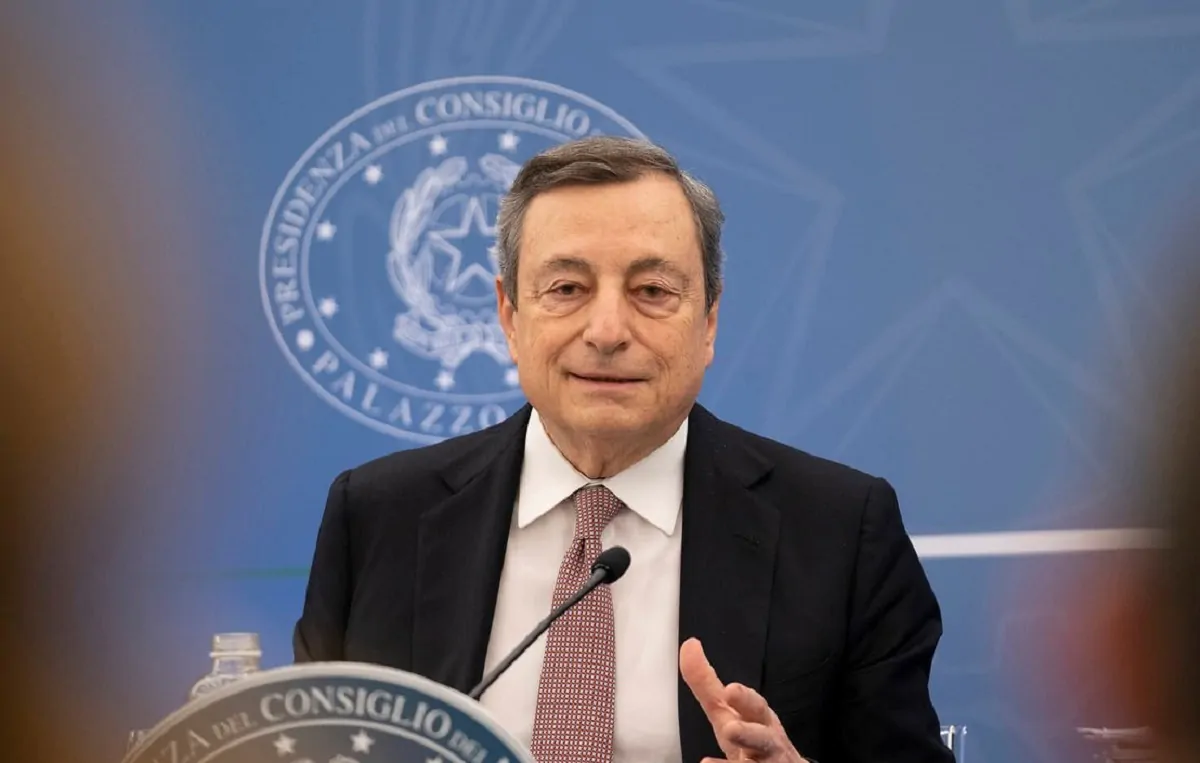 Il premier uscente Mario Draghi