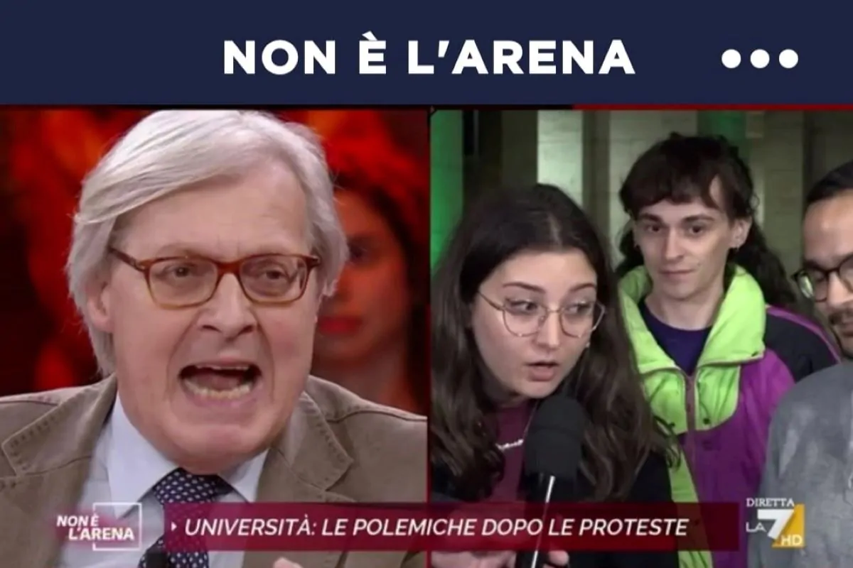 Lite tra Sgarbi e la studentessa della Sapienza