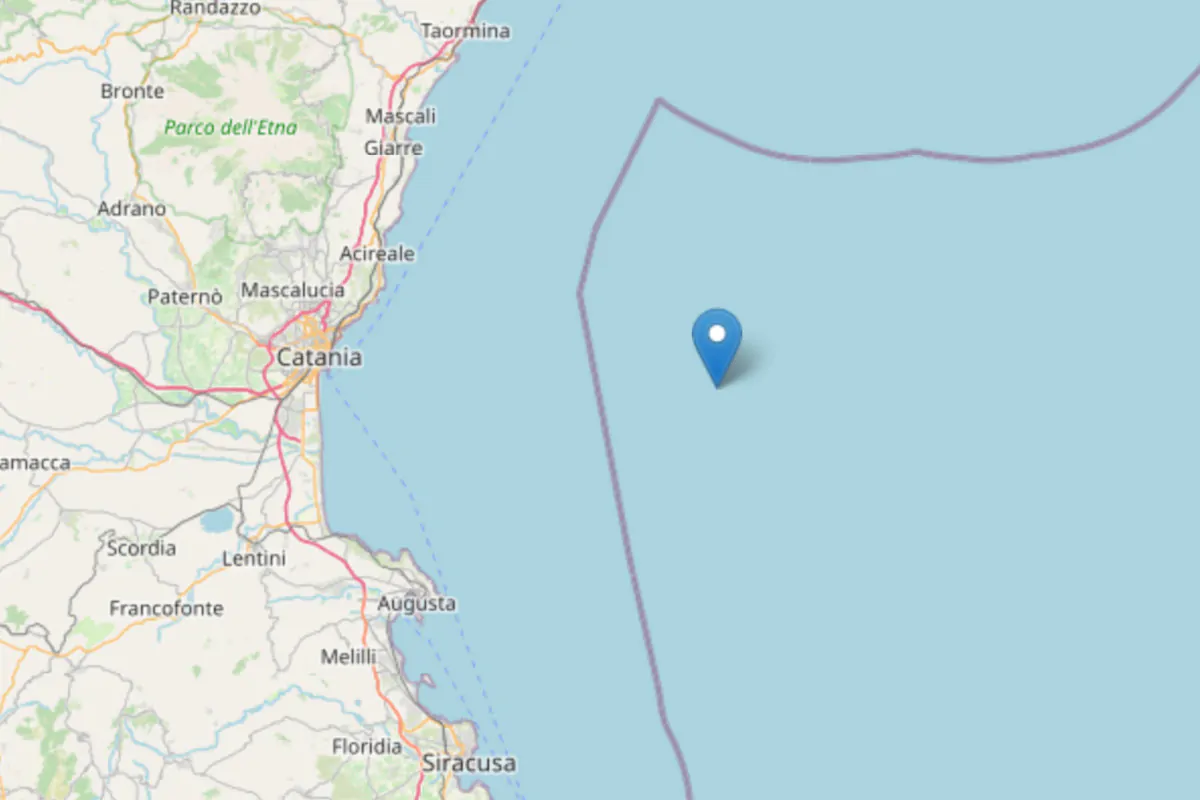 Nel Golfo di Catania, è stato registrato un terremoto di magnitudo 3.3 nel Mar Ionio Meridionale che ha avuto una profondità di 8 chilometri.