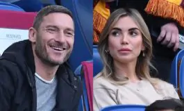 Totti e Noemi Bocchi a Trigoria insieme per la partita del figlio Cristian