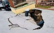 La voragine che si è aperta a Villaricca