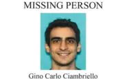 L'avviso di scomparsa su Gino Ciambriello