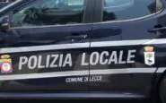 Sul posto la Polizia locale di Lecce