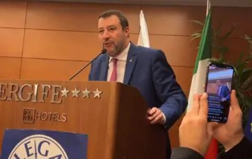 Salvini all'Ergife di Roma