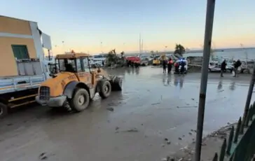 foto della frana ad Ischia