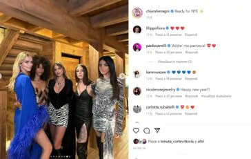 Chiara Ferragni con le amiche