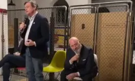 Carlo Calenda con Stefano Bonaccini nel 2020 a Reggio Emilia