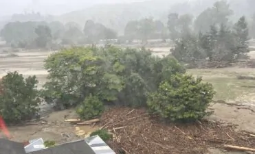 La devastazione provocata da Gabrielle in un foto della Raf NZ