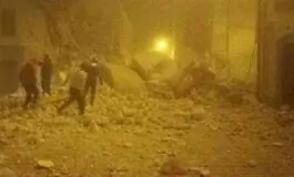 Una terribile immagine del sisma in Italia Centrale