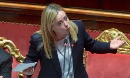 Giorgia Meloni nel dibattito di oggi alla Camera