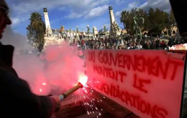 Uno scatto delle manifestazioni a Marsiglia