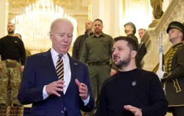 Joe Biden a Volodymyr Zelensky a Washington