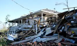 Un'abitazione in Mississippi devastata da un tornado