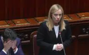 Giorgia Meloni sul banco del Governo alla Camera