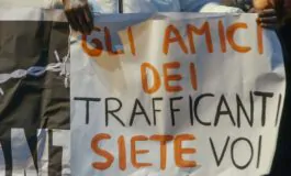 Uno scatto del corteo precedente a Cutro, quello di Roma