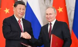 Xi Jinping e Vladimir Putin a Mosca