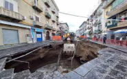 maltempo a napoli voragine secondigliano