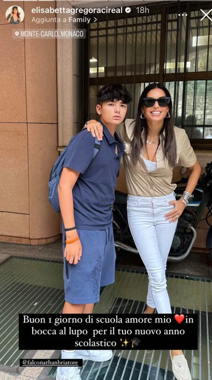 elisabetta gregoraci figlio nathan falco