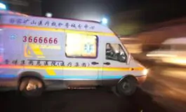 Crollata parte di autostrada in Cina