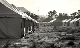 Refugio temporaneo per migranti a Lipa