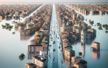 Immagine di Ravenna colpita da alluvione e cittadini in protesta