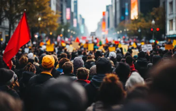Manifestazione a Torino per lo sciopero generale