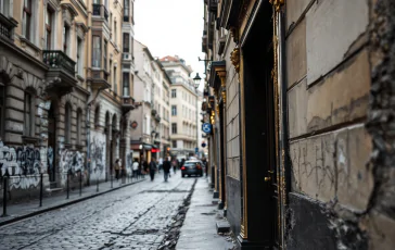 Contrasti tra lusso e degrado a Caivano vicino Napoli
