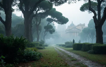 Fiamme e fumo durante l'incendio a Roma