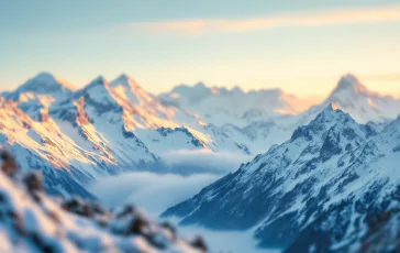 Neve fresca sulle piste da sci in Italia