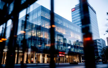 Vigili del fuoco intervenuti alla sede Rai di Milano