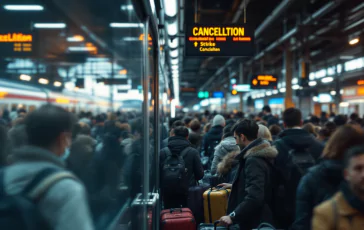 Manifestazione per sciopero di 24 ore nel trasporto pubblico