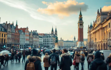 Manifestazione di protesta durante lo sciopero generale in Italia