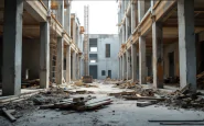 Immagine di un cantiere a Cusago dopo un incidente mortale
