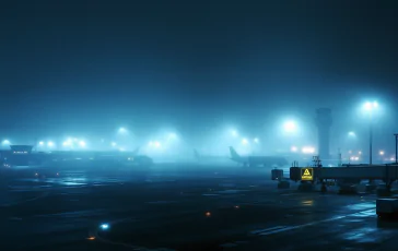Aeroporto di Catania con nebbia e voli cancellati