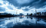 Bild von schlechtem Wetter mit Regen und Schnee in Italien