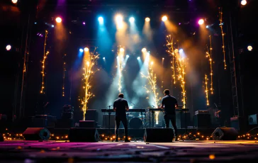 Artisti sul palco durante la terza serata del Festival di Sanremo 2025